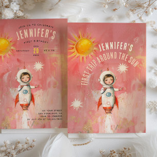 Invitation Premier voyage d'astronaute autour de l'anniversai