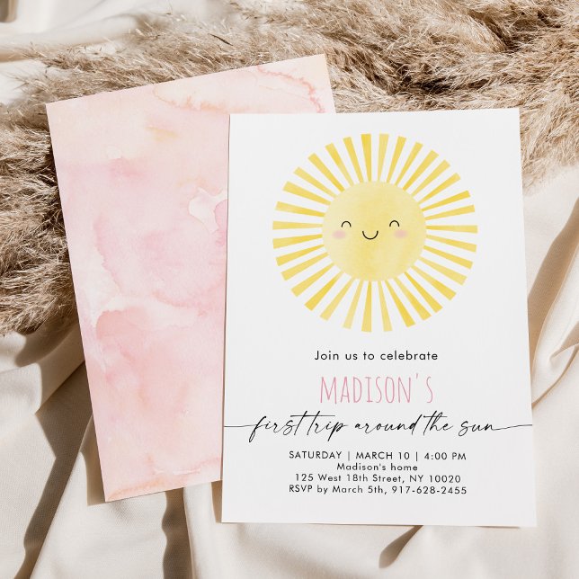 Invitation Premier voyage minimaliste autour du soleil Annive (Créateur téléchargé)