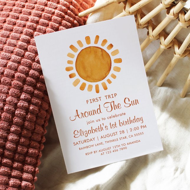 Invitation Premier voyage Sunshine Girl Anniversaire (Créateur téléchargé)