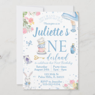 Invitation Première Alice au pays des merveilles