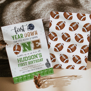 Invitation Première année Football bas 1er anniversaire