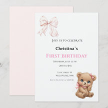 Première bougie pour bébé fille