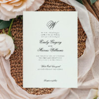 Première Classique Élégant Nom Lettre Mariage