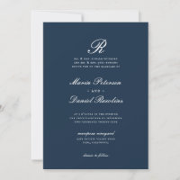 Première Classique Élégant Nom Lettre Mariage