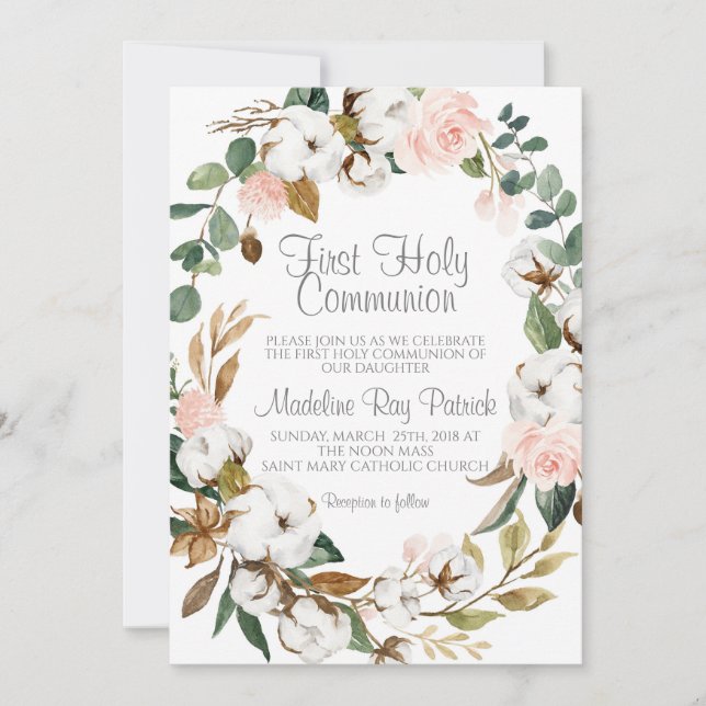 Invitation Première Communion (Devant)