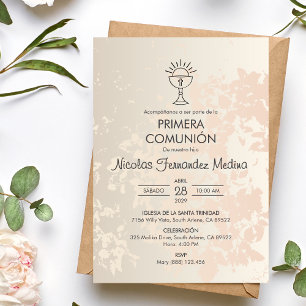 Invitation Première communion catholique espagnole Primera