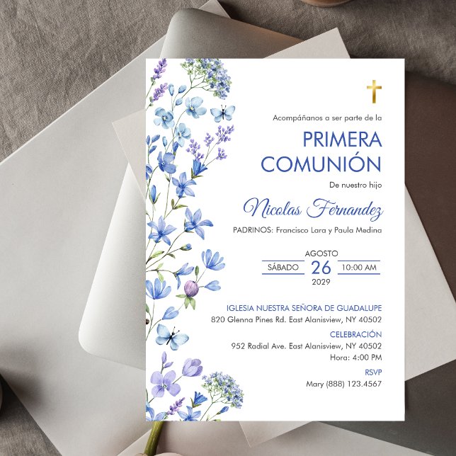Invitation Première Communion Croix Primera Comuni (Créateur téléchargé)