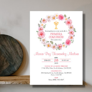 Invitation Première communion de Chalice Primera espagnole