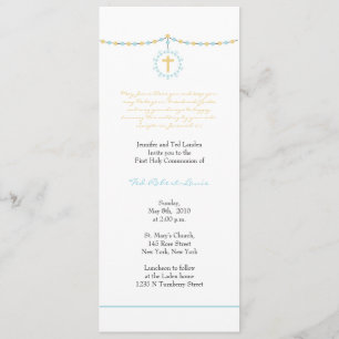Invitation Première communion de garçon