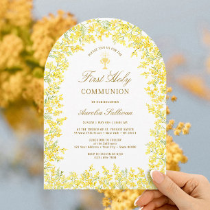 Invitation Première communion de Mimosa Arch