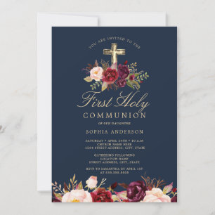 Invitation Première communion des filles de la Croix de Bourg