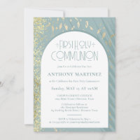 Première communion Dusty Blue Gold Parties scintil