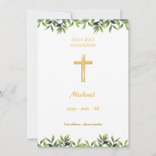 Invitation Première communion - Oliviers