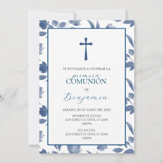 INVITATION PREMIÈRE COMMUNION OU ÉVÉNEMENT RELIGIE