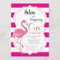 Première fille d'invitation d'anniversaire de
