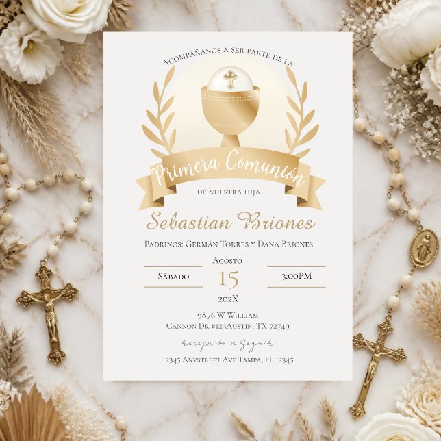 Invitation Première Sainte Communion (Créateur téléchargé)