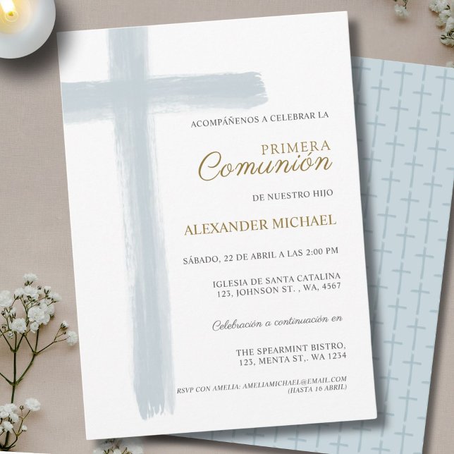 Invitation Première Sainte Communion Primera Comunion Garçon  (Créateur téléchargé)