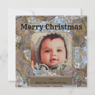 Invitation Première visite du Père Noël Photo de bébé Noël