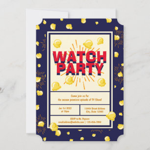 Invitation Première Watch Party - Firework Popcorn