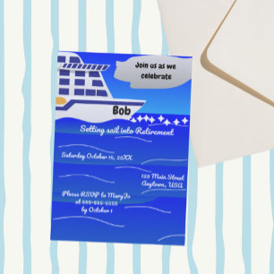 Invitation Prendre la mer pour la retraite
