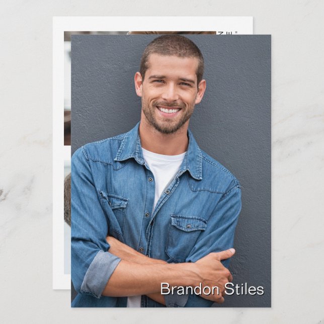 Invitation Prenez 2 hollywoodiens Talent Promo Comp Card (Devant / Derrière)