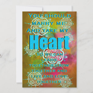 Invitation Prenez mon coeur