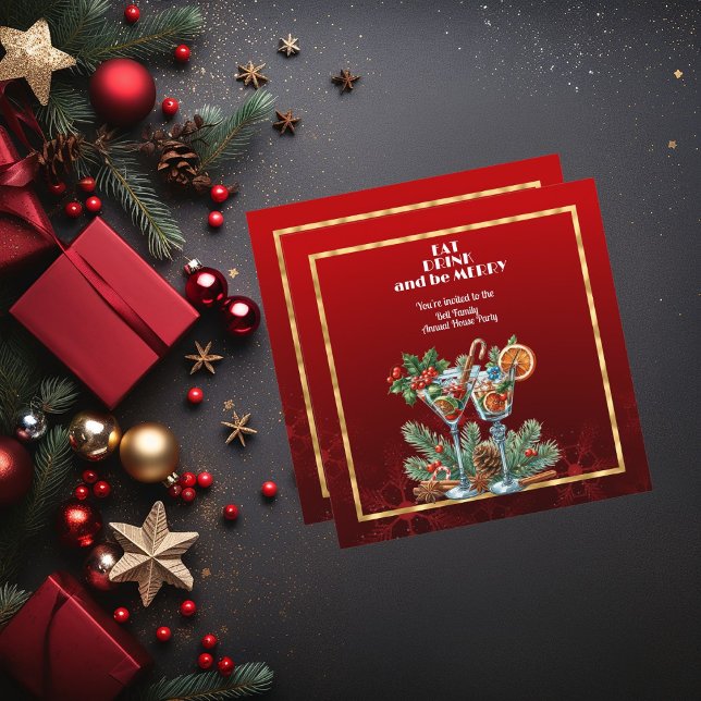 INVITATION PRENEZ UN VERRE ET JETEZ NOËL (Créateur téléchargé)