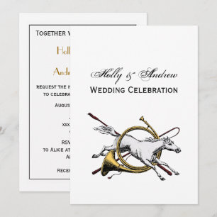 Invitation Préparation Équestre Cheval Sautant à Travers la C