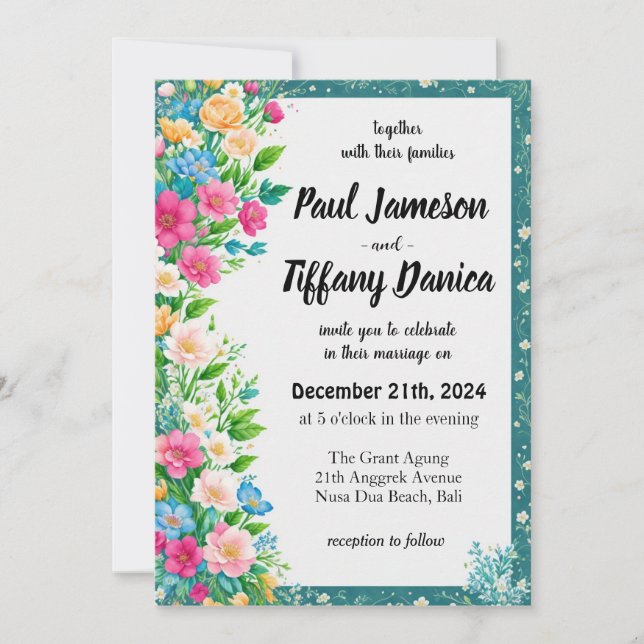 Invitation Préparation mariage simplifiée (Devant)