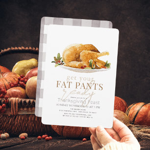 Invitation Préparez Vos Gros Pantalons Turquie Thankgiving