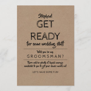 Invitation Préparez-vous - Drôle Groomsman Proposition