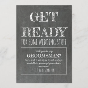 Invitation Préparez-vous - Drôle Groomsman Proposition