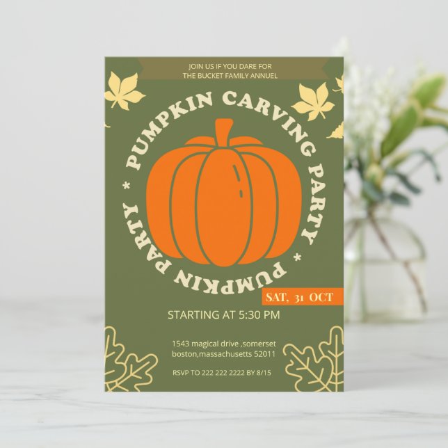 Invitation Préparez-vous pour notre plaisir de la Carving Cit (Debout devant)