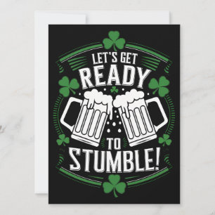 Invitation Préparons-nous à trébucher Drôle de St Patrick's D