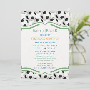 Invitation Preppy Baby Boy Soccer Douche