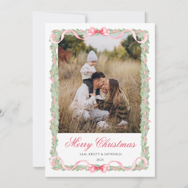 Invitation Preppy Christmas Card  (Devant)