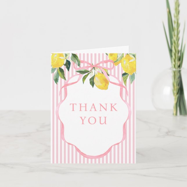 Invitation Preppy Citrus Ciao Miss Bridal Shower Thank You (Devant)