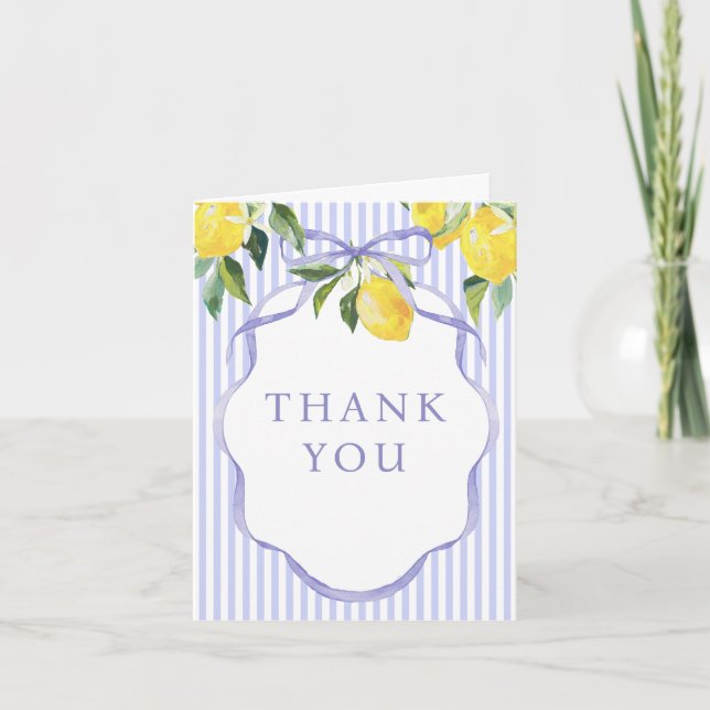 Invitation Preppy Citrus Ciao Miss Bridal Shower Thank You (Devant)