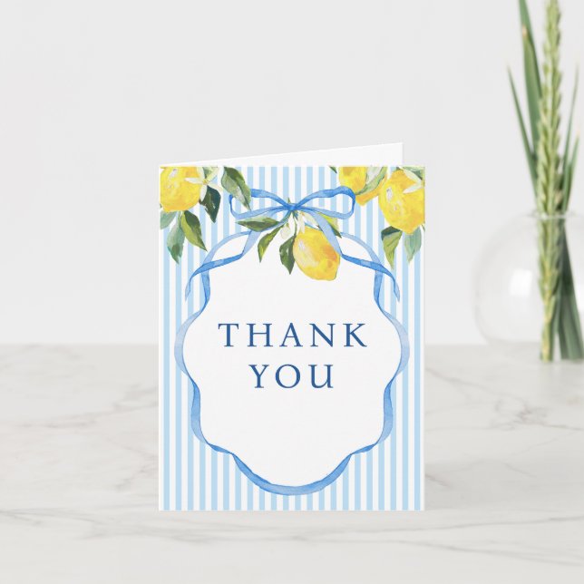 Invitation Preppy Citrus Ciao Miss Bridal Shower Thank You (Devant)