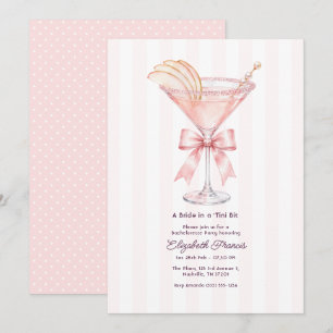 Invitation Preppy Coquette Une future mariée dans une soirée