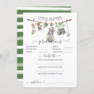 Invitation Preppy Golf Clothesline Baby Predictions Jeu