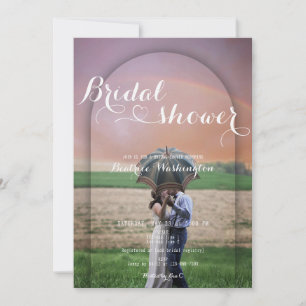 Invitation Preppy manuscrit Heart Arch Fête des mariées photo