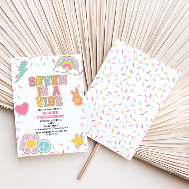 Invitation Preppy Patch 7E Anniversaire (Créateur téléchargé)