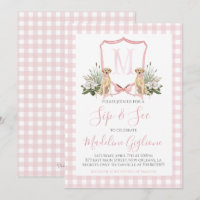 Preppy Southern Rose Chien Girl Sip & See