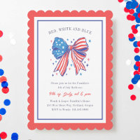 Preppy USA Flag Bow 4 juillet Party