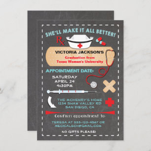 Invitation Prescription de la fête de fin d'études en soins i