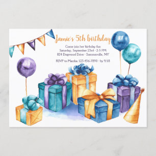 Invitation Présentations d'anniversaire