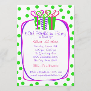 Invitation Présente la fête des cadeaux