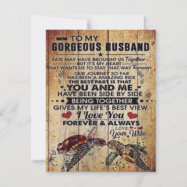 Invitation Présenté Spécial Pour Papa | À ma lettre au mari | (Devant)