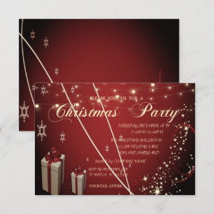 Invitation Présents rouges, Bow, Confetti Company fête de Noë